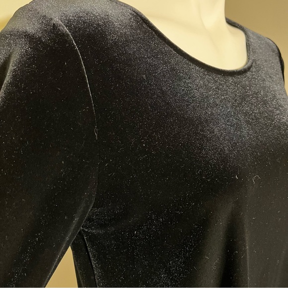 GAP Long Sleeve Black Velvet Dress - Picture 3 of 9